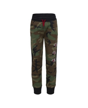 image of Jordan Little Boys Jumpman Classics Camo Print Fleece Pants