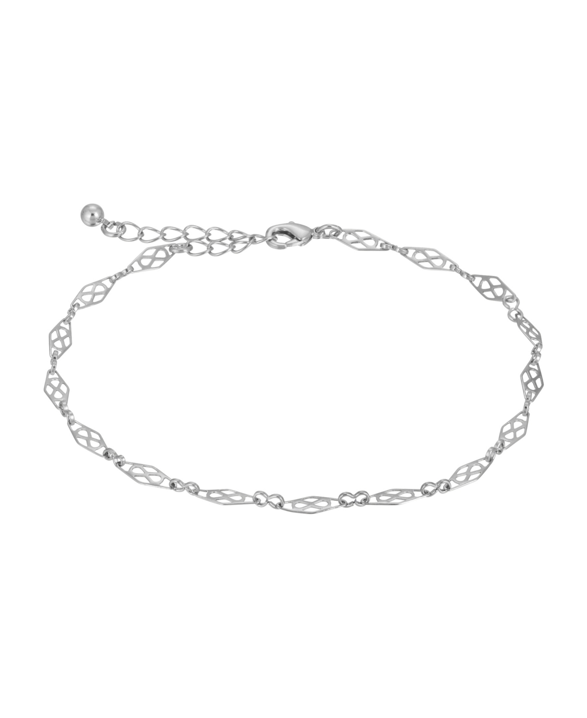 Women's Silver-Tone Chain Anklet - Gray