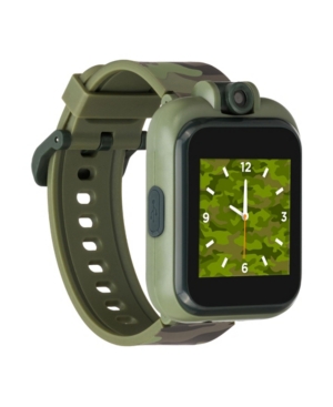 Itouch Kid's Playzoom 2 Olive Camouflage Print Tpu Strap Smart Watch 41mm In Bright Green