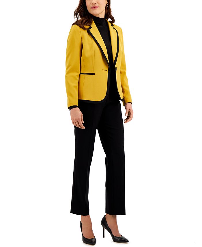 two tone pants black and white