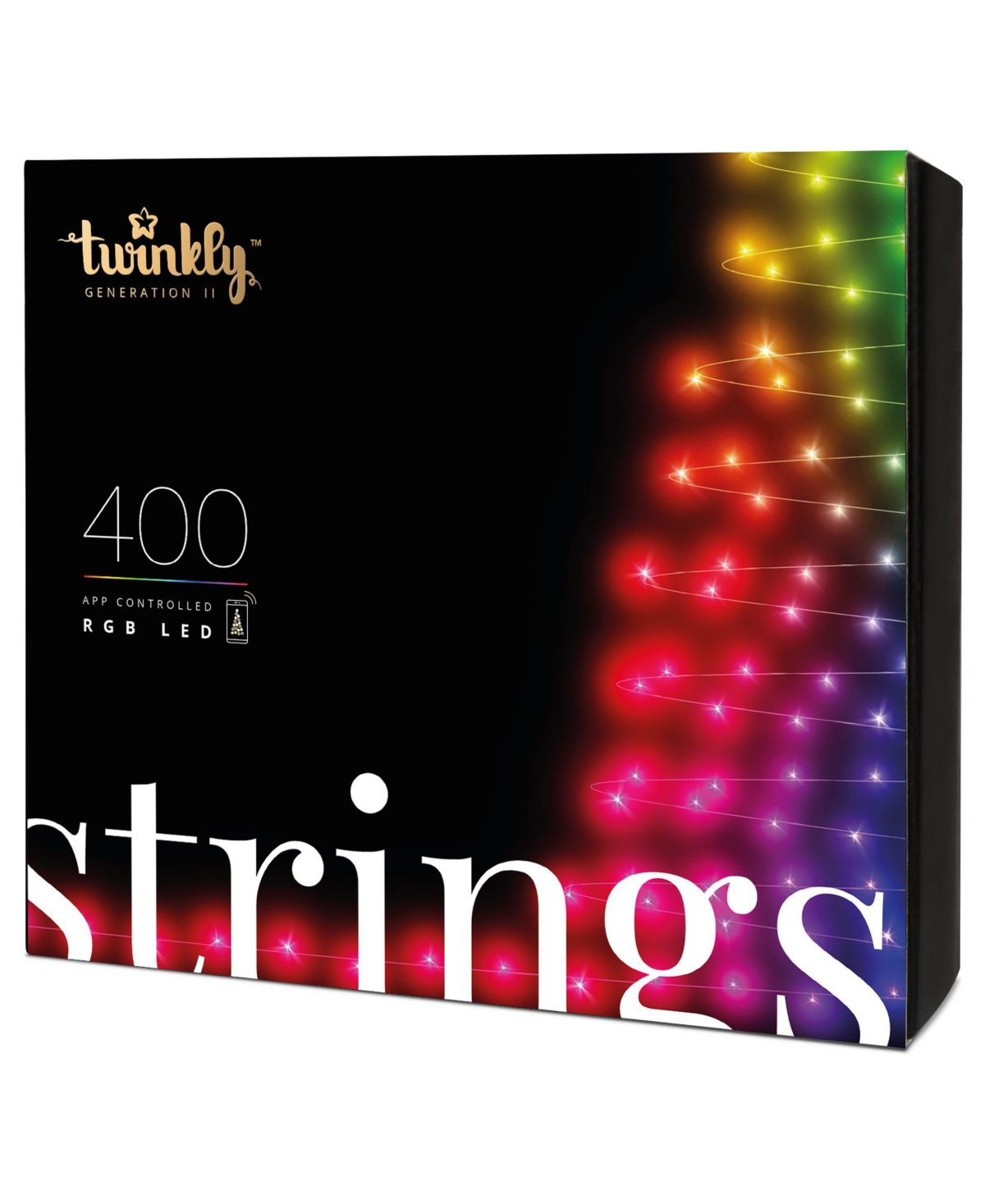 Twinkly App Controlled String Light with 400 Multicolor Rgb Led Lights - Multi