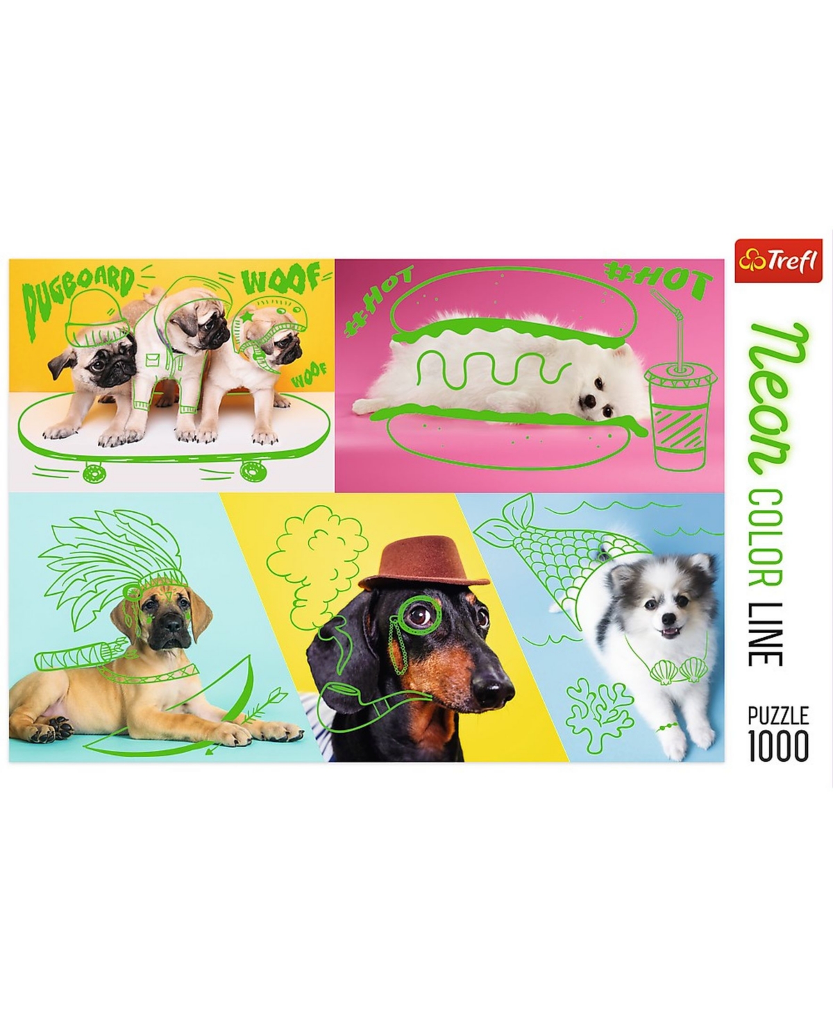 Shop Trefl Jigsaw Puzzle Far Out Dogs, 1000 Piece In Multi