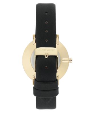 Women's Gold-Tone and Black Strap Watch, 36mm
