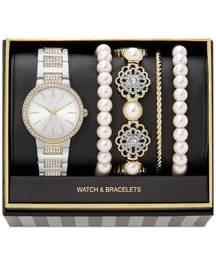 Folio Women's TwoTone Stainless Steel & Crystal Bracelet Watch 34mm