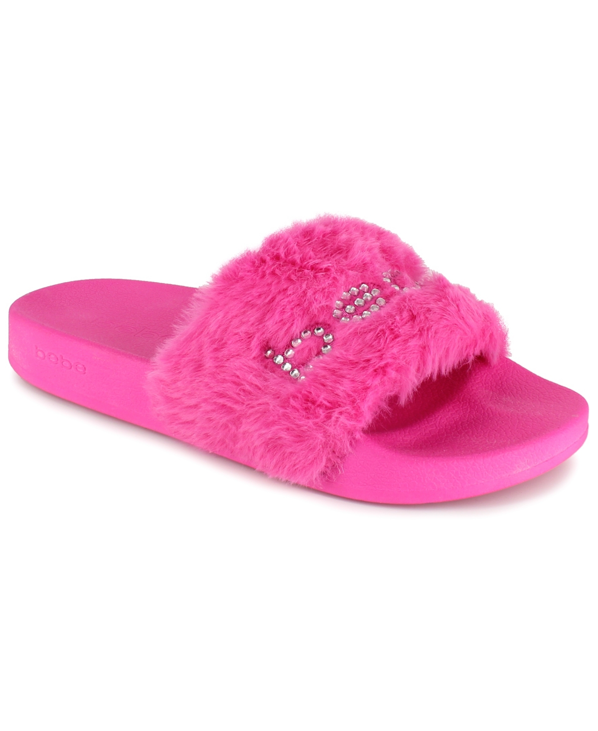 bebe Women s Furiosa Fluffy Slide Sandals Women s Shoes Smart Closet