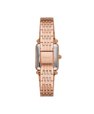 Fossil Women's Lyric Rose Gold-Tone Bracelet Watch 28mm - Macy's