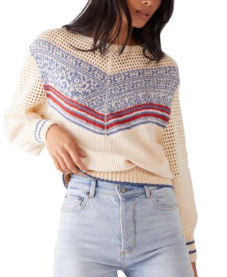 Free People - Geo Party Printed Perforated Sweater