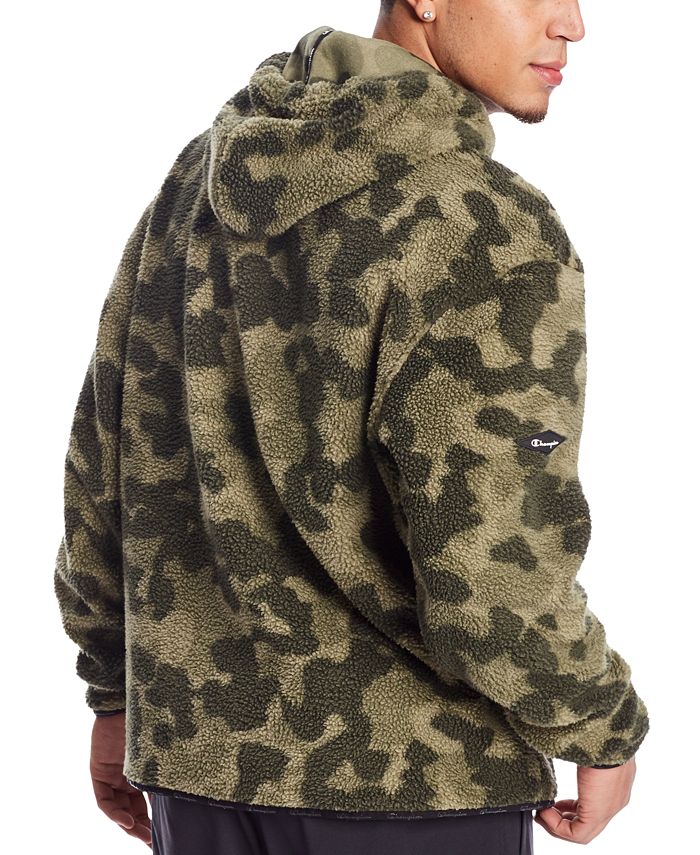Black champion hoodie with camo logo clearance
