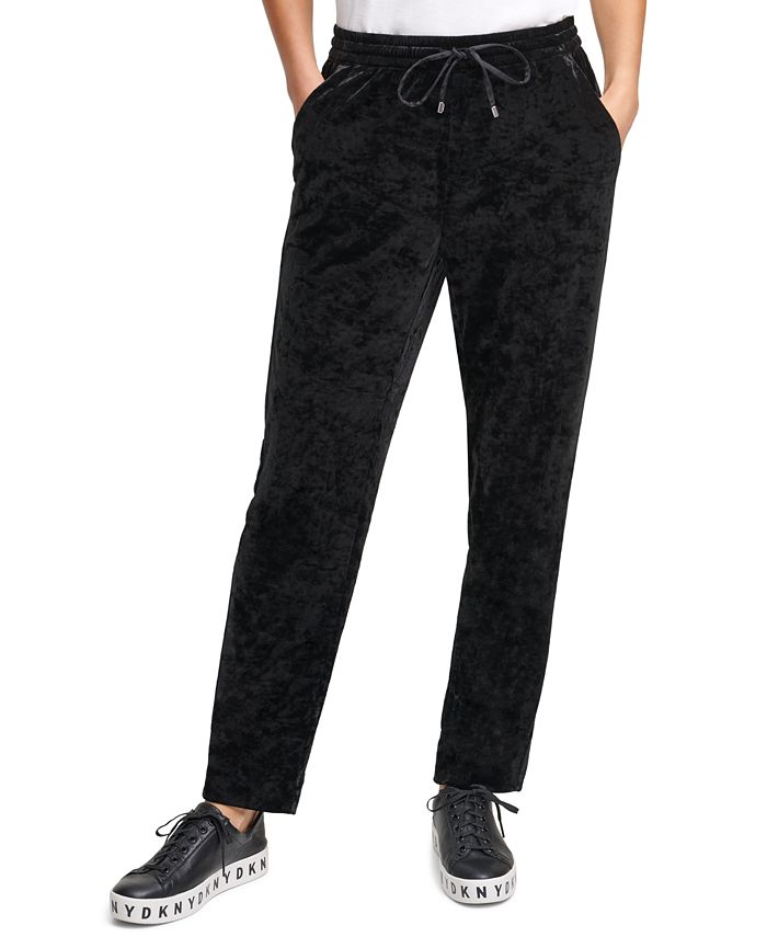 DKNY Velvet Pull-On Pants - Macy's