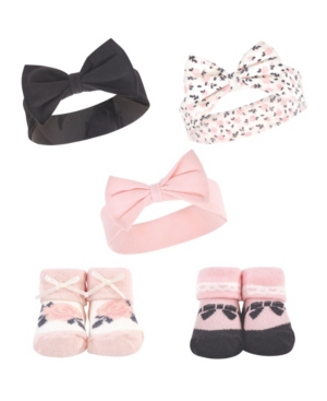 Baby Girls 5 Piece Headband and Socks Set