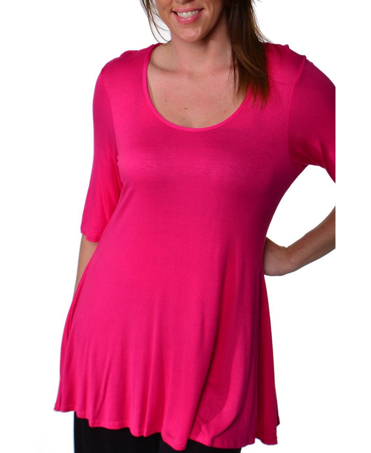 24seven Comfort Apparel Plus Size Tunic Top