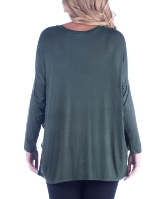 Women's Plus Size Oversized Long Sleeves Dolman Top