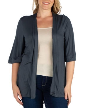 Women's Plus Size Open Front Cardigan