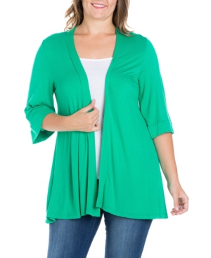 Women's Plus Size Open Front Cardigan