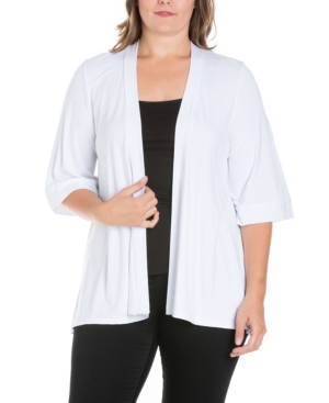 Women's Plus Size Open Front Cardigan