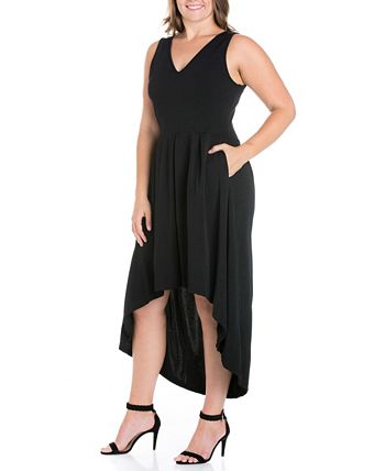 24seven Comfort Apparel Women's Plus Size High Low Party Dress - Macy's