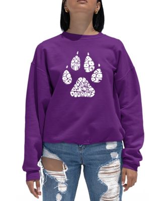 Women's Word Art Crewneck Dog Mom Sweatshirt