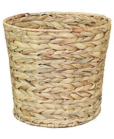 Natural Water Hyacinth Round Waste Basket