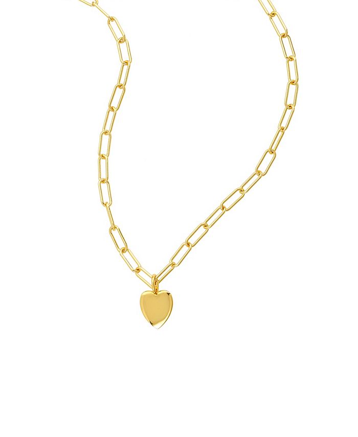 ADORNIA Paperclip Chain Necklace with Heart & Reviews - Necklaces - Jewelry  & Watches - Macy's