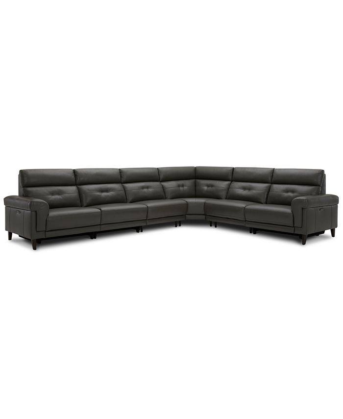 Furniture CLOSEOUT! Jazlo Leather Sectional Collection, Created for