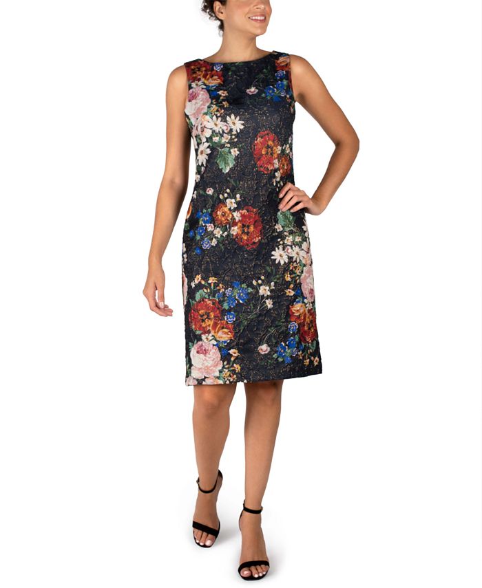 Donna Ricco Floral-Print Sheath Dress - Macy's