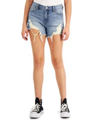 Kendall Kylie Juniors High Rise Destructed Jean Shorts Macy s