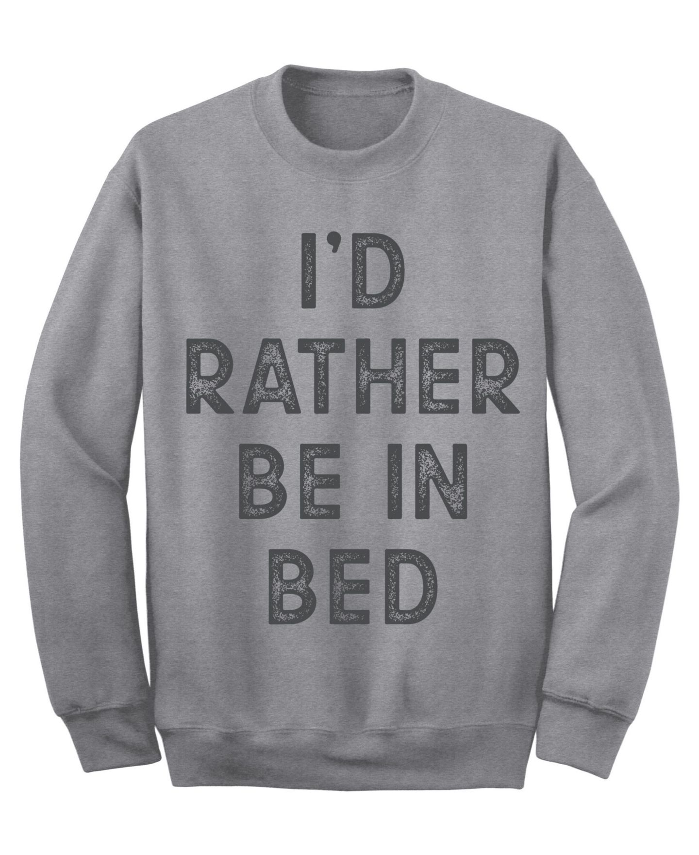 Мужской свитшот AIRWAVES "I'D Rather Be In Bed" Crew Fleece, цвет: Меланжевый серый — фото 1
