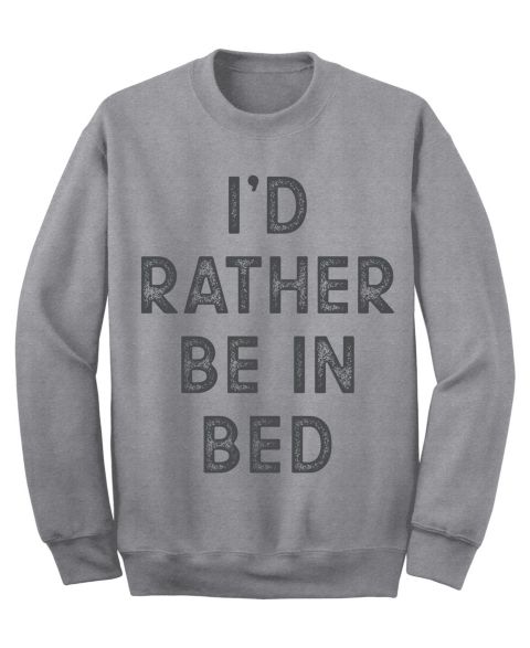 Мужской свитшот AIRWAVES "I'D Rather Be In Bed" Crew Fleece, цвет: Меланжевый серый