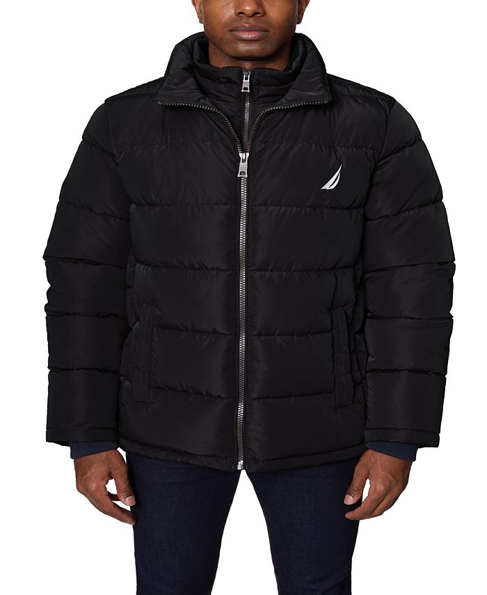 Nautica Men's Puffer with Bib Insert Jacket Macy's