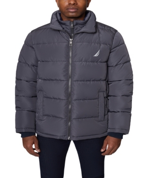 Nautica Men's Puffer with Bib Insert Jacket