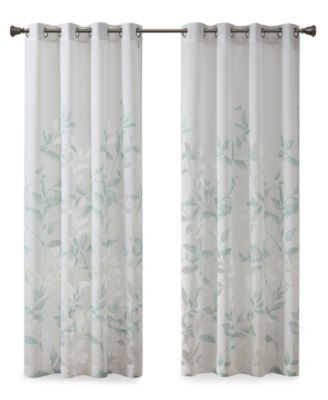 Madison Park Cecily Burnout Printed Window Panel, 50" W x 84" L