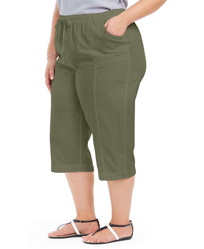 karen scott plus size capri pants