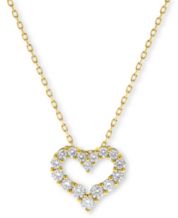 Macys gold heart necklace on sale