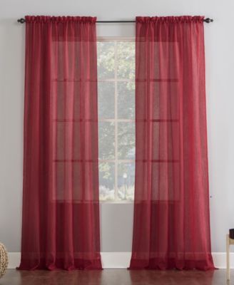 Crushed Voile Sheer Rod Pocket Curtain Panel