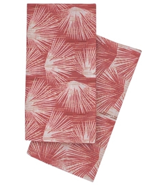 Noho Home By Jalene Kanani Loulu Dining Napkins, 19" X 19", Set Of 2 In Bright Red