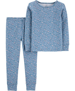 image of Carter-s Baby Girls 2-Piece Floral Snug Fit Cotton PJs