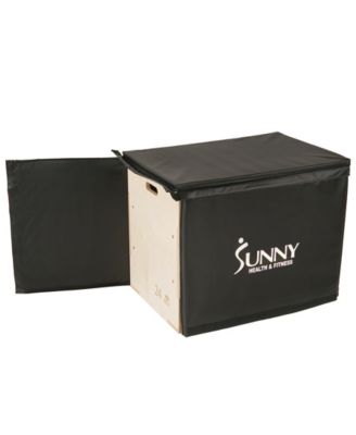 Wood Plyo Box with Removable Foam Cover, 500lb Weight Capacity and 3 in 1 Height Adjustment - 30"/24"/20"