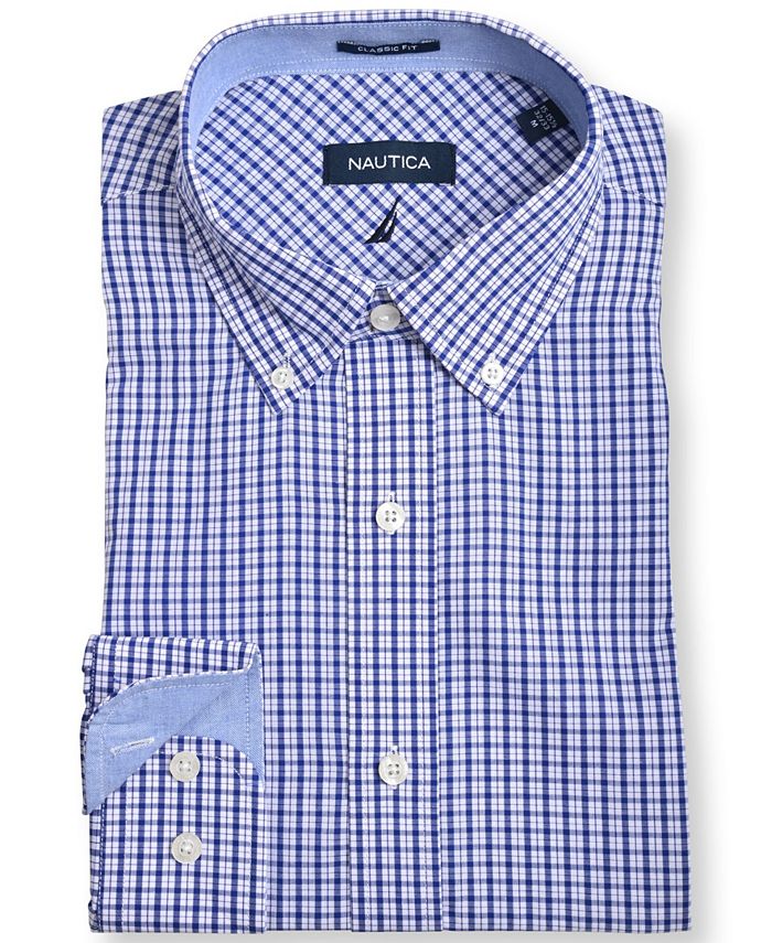 Nautica Men's Classic/Regular-Fit Plaid Dress Shirt - Macy's