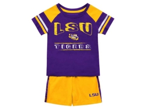 Colosseum Baby Lsu Tigers Grand Poobah Cotton Set
