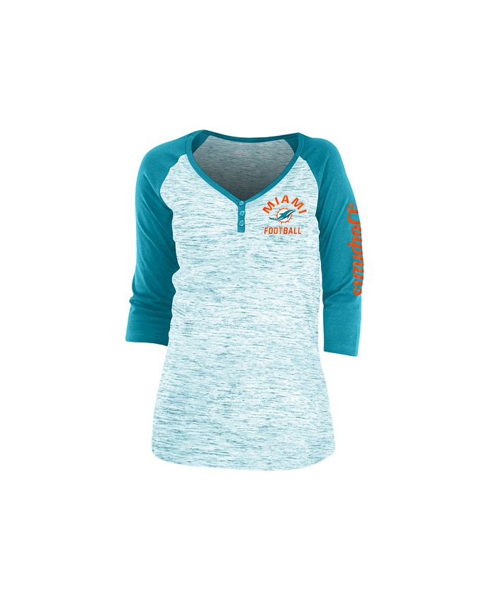 5th & Ocean Miami Dolphins Women's Spacedye T-Shirt - Macy's