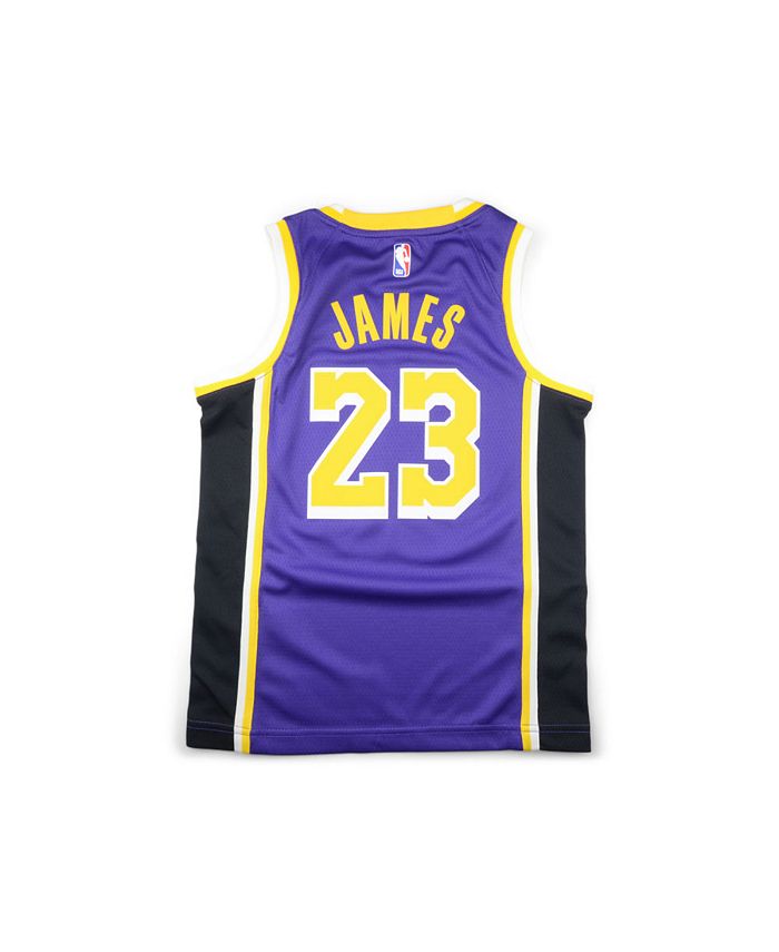 Jordan Los Angeles Lakers Big Boys and Girls Statement Swingman 2 Jersey -  Lebron James - Macy's