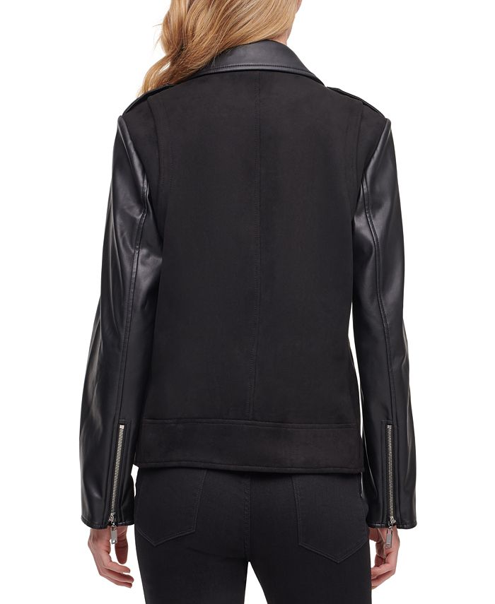 DKNY MixedMedia Moto Jacket Macy's