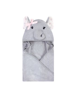 Rayon from Bamboo Animal Hooded Towel, Floral Elephant