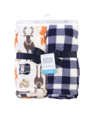 Boys Twin Pack of Ultra-Soft Coral Fleece Blankets