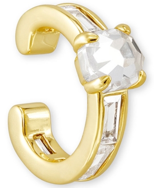 image of Kendra Scott 14k Gold-Plated Crystal Single Ear Cuff