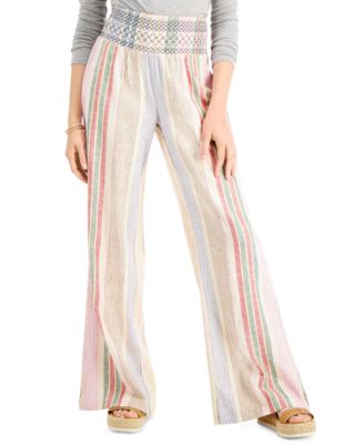 striped beach trousers