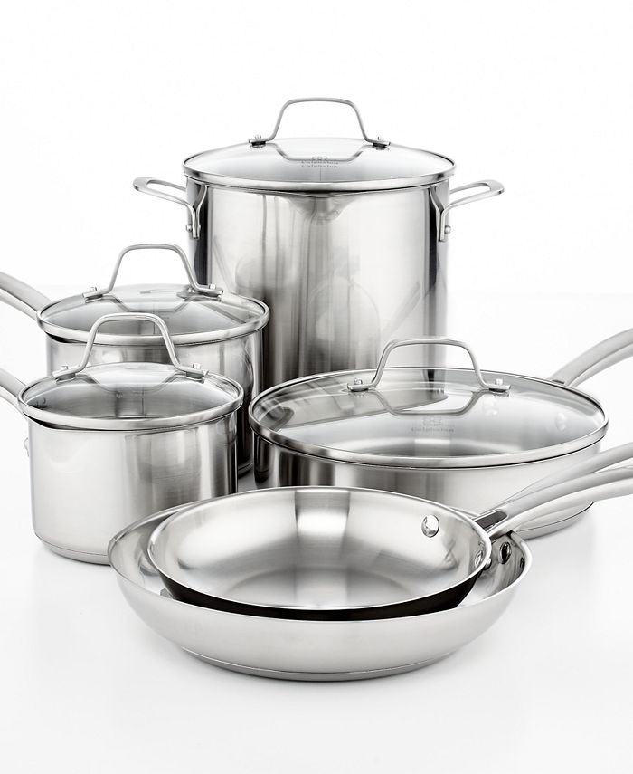 Calphalon Classic Stainless Steel 10Pc. Cookware Set Macy's