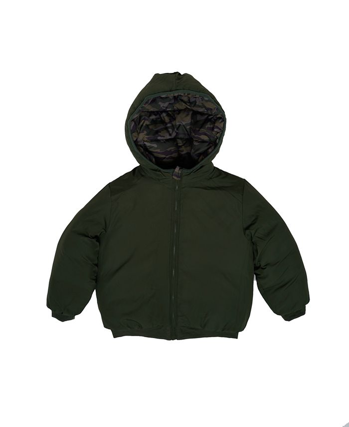 Epic Threads Toddler Boys Camo Hooded Full Zip Reversible Puffer Jacket