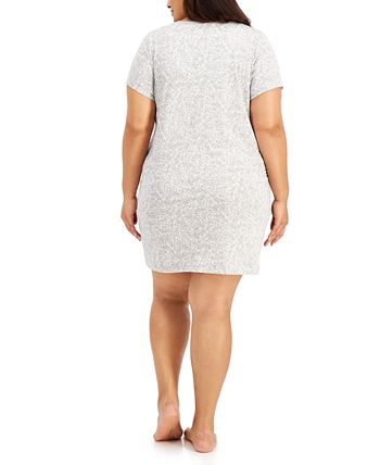 Charter Club - Plus Size Printed Cotton Sleep Shirt