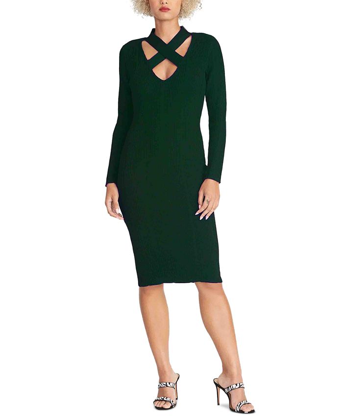 RACHEL Rachel Roy Cross-Neck Sweater Dress & Reviews - Dresses - Women ...
